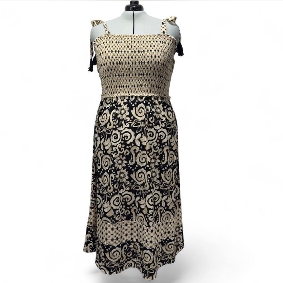 Cato Dresses & Skirts - Cato Smocked Boho Maxi Dress Plus Size 18W/20W Cottagecore Boho Indie Summer